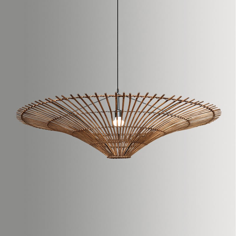Plafonnier Rotin LED Rétro Moderne