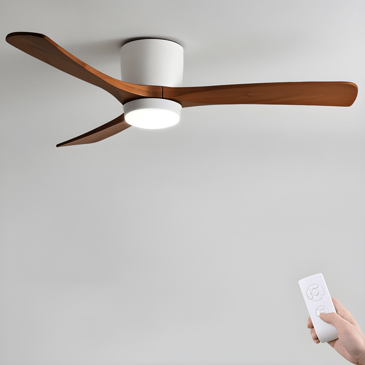 Plafonnier Ventilateur Elena en Bois