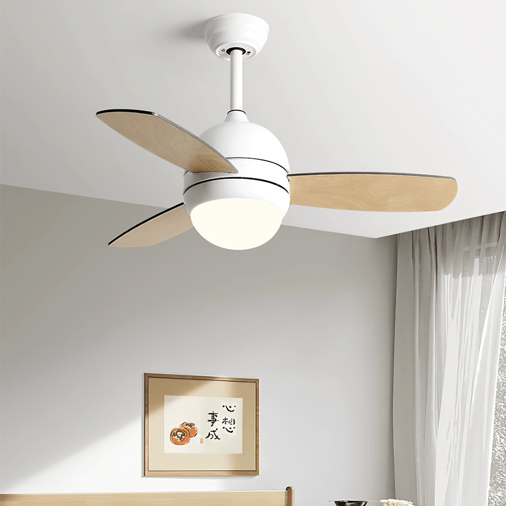 Plafonnier Ventilateur Vevo Bois & Blanc