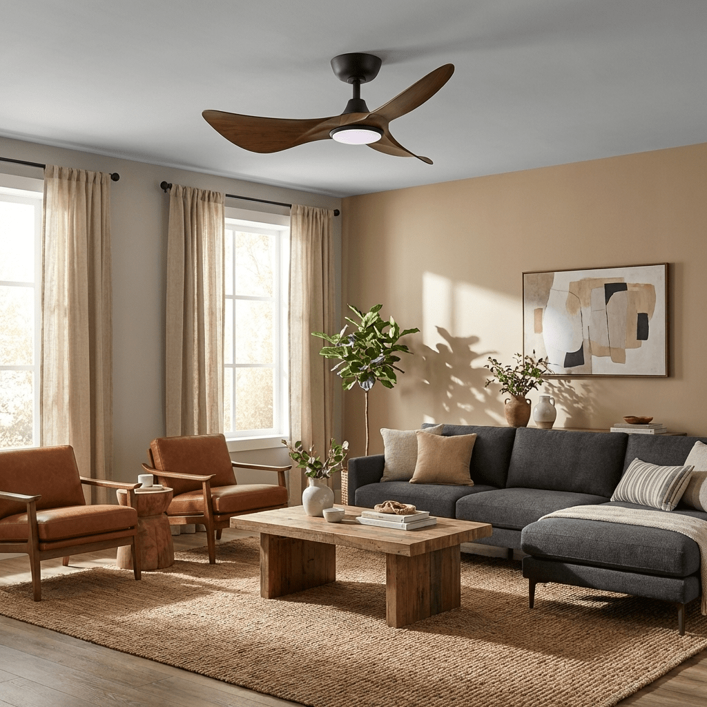 Plafonnier Ventilateur Finn Effet Bambou
