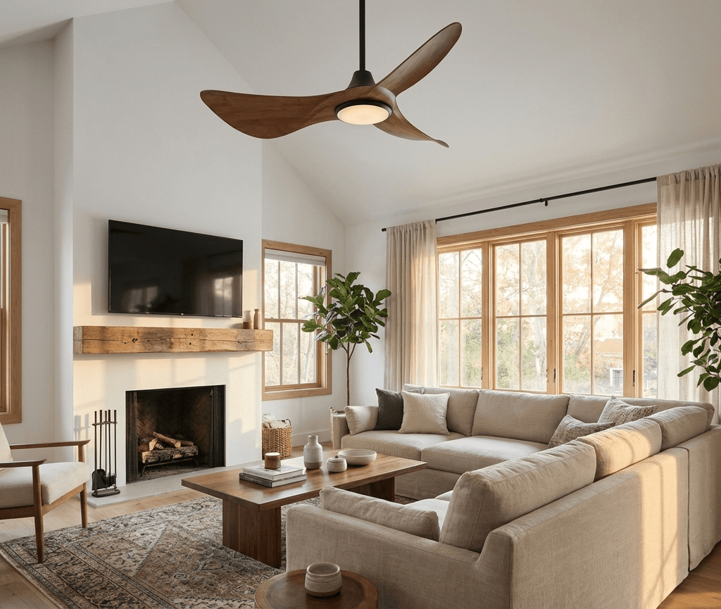 Plafonnier Ventilateur Finn Effet Bambou