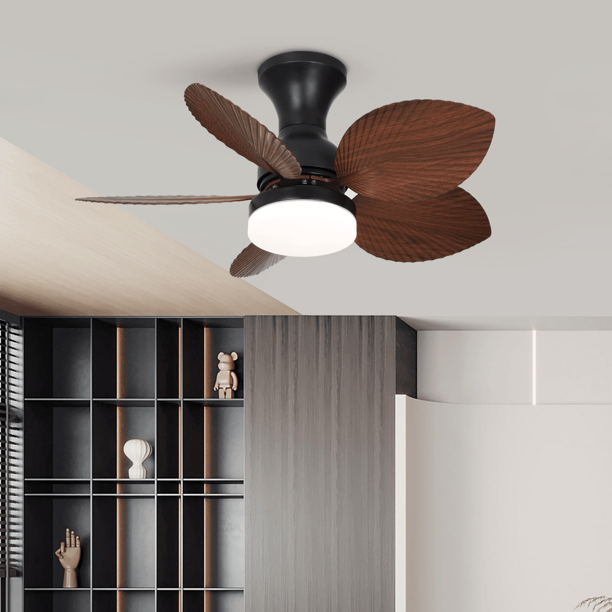 Plafonnier Ventilateur Florence Bois Vintage