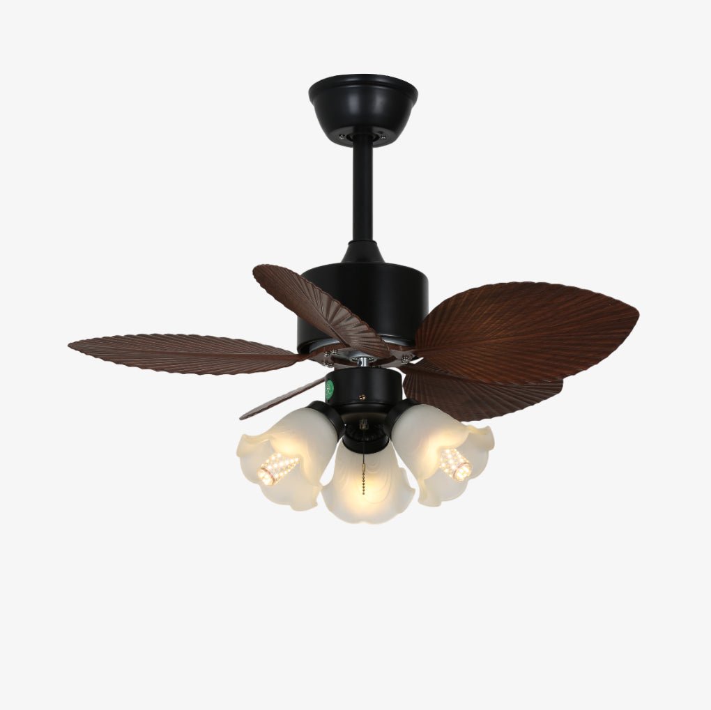 Plafonnier Ventilateur Florence Bois Vintage