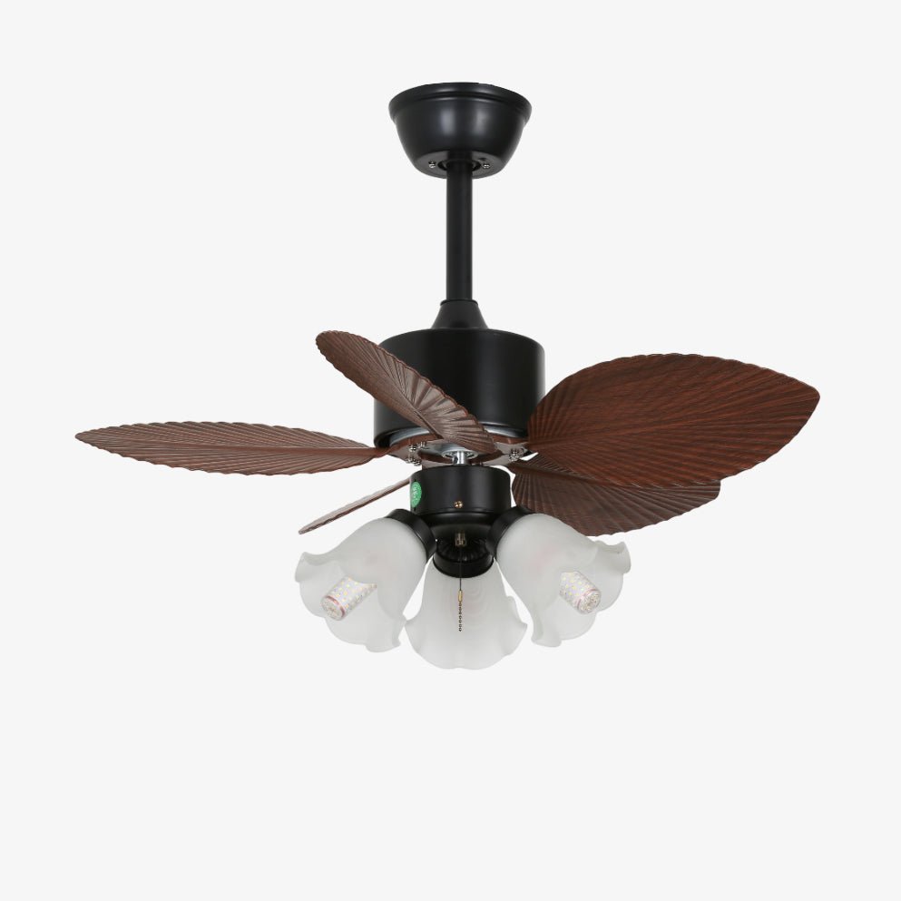 Plafonnier Ventilateur Florence Bois Vintage