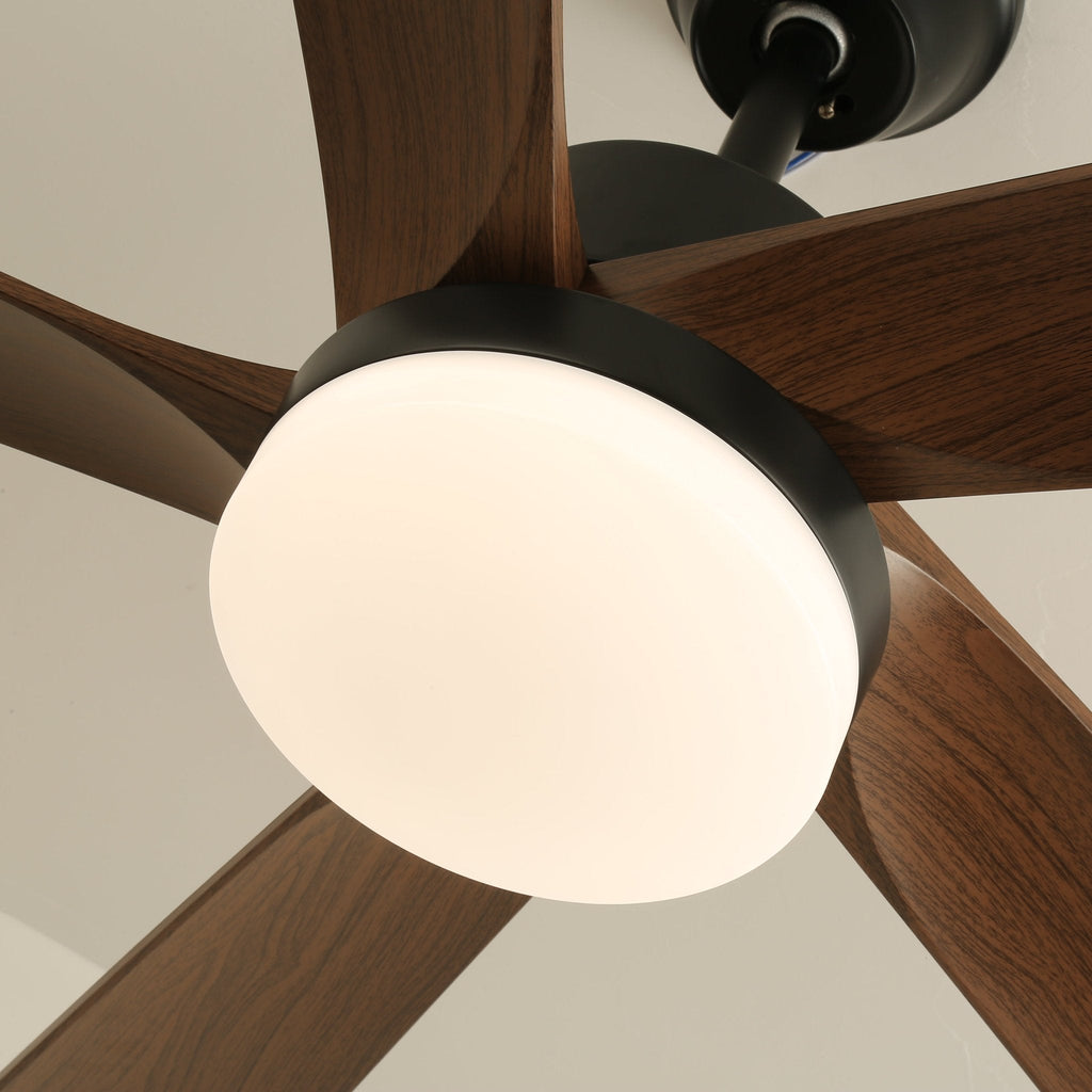 Plafonnier Ventilateur Eryndor en Bois