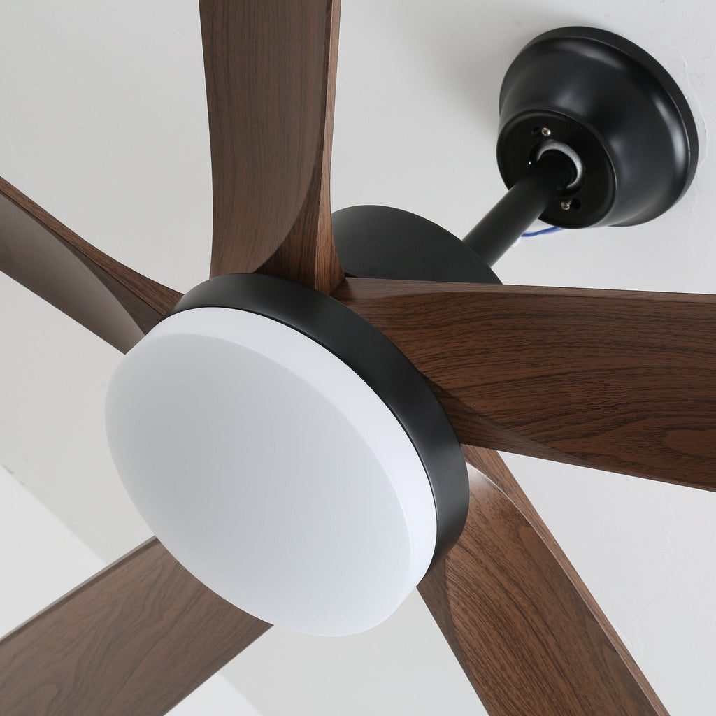 Plafonnier Ventilateur Eryndor en Bois