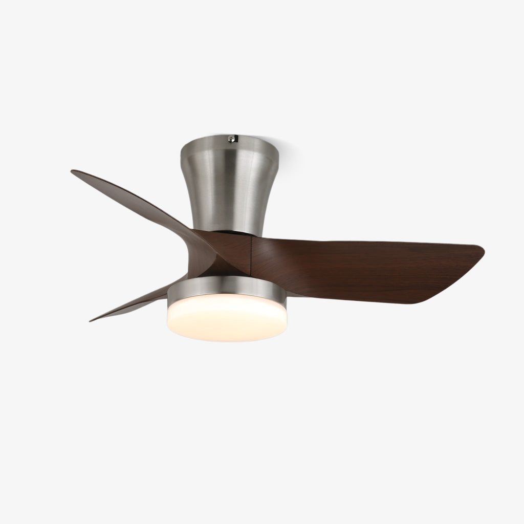 Plafonnier Ventilateur Trivon en Bois