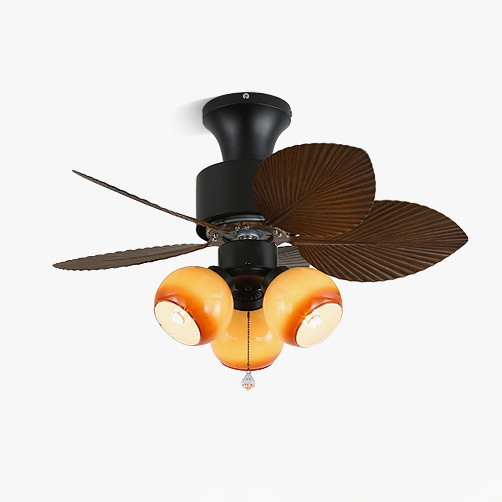 Plafonnier Ventilateur Liora Verre Tropical
