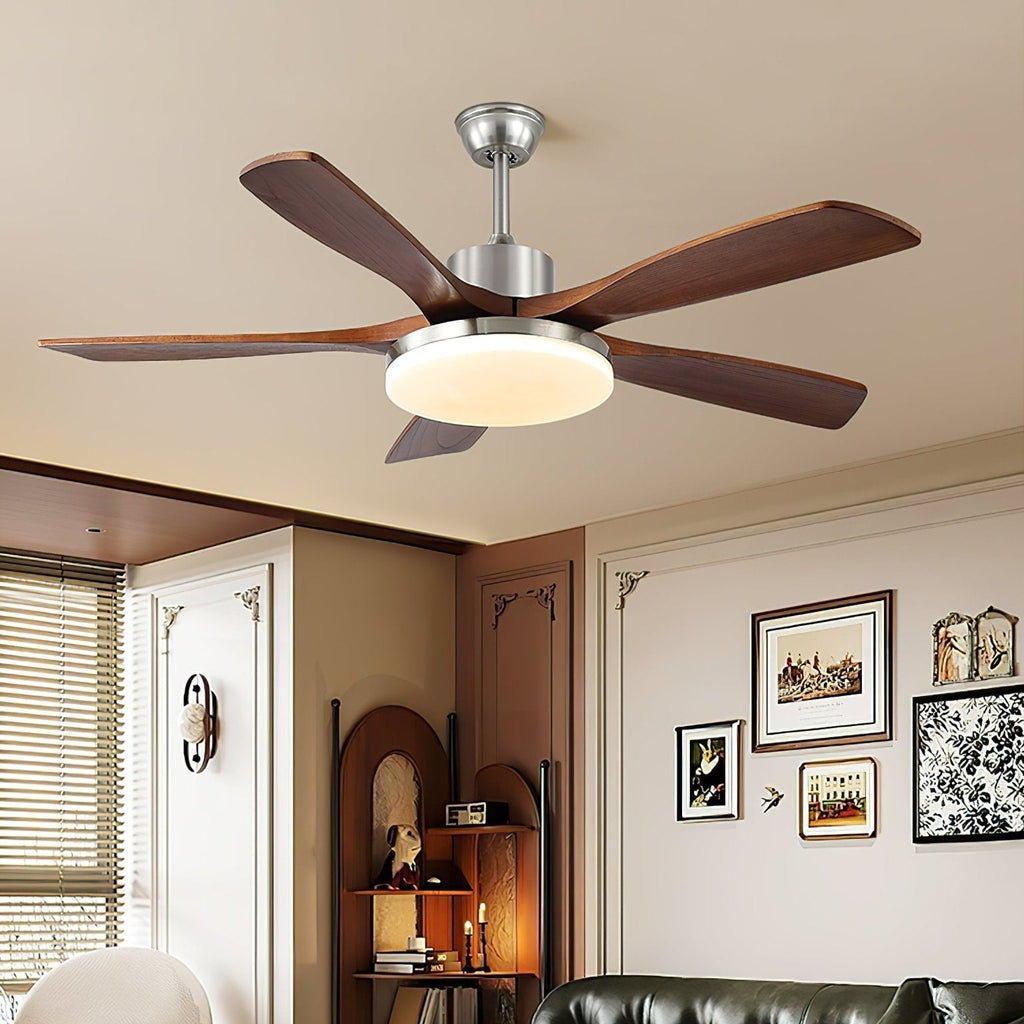 Plafonnier Ventilateur Orvian en Bois