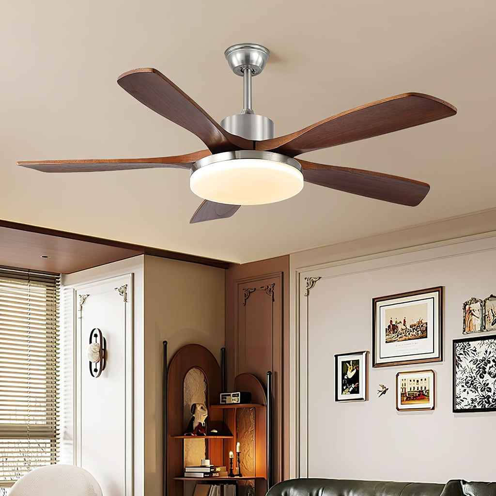 Plafonnier Ventilateur Orvian en Bois