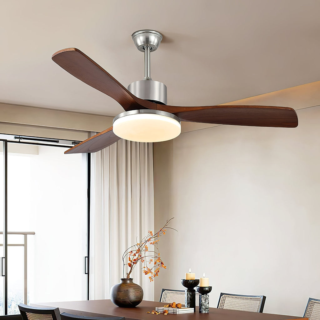 Plafonnier Ventilateur Orvian en Bois