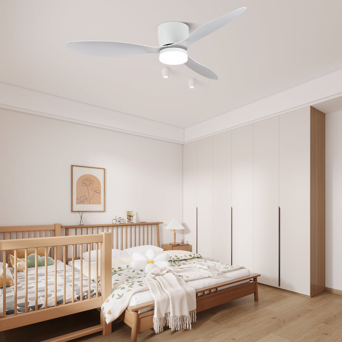 Plafonnier Ventilateur Brinor en Bois