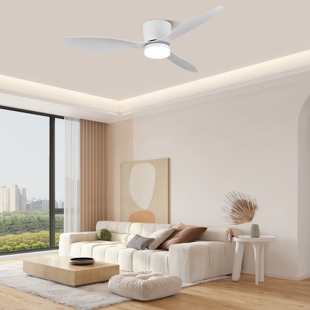 Plafonnier Ventilateur Brinor en Bois
