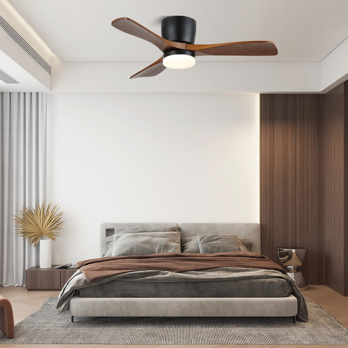 Plafonnier Ventilateur Brinor en Bois