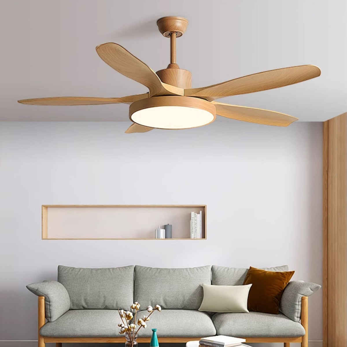 Plafonnier Ventilateur StillWind en Bois