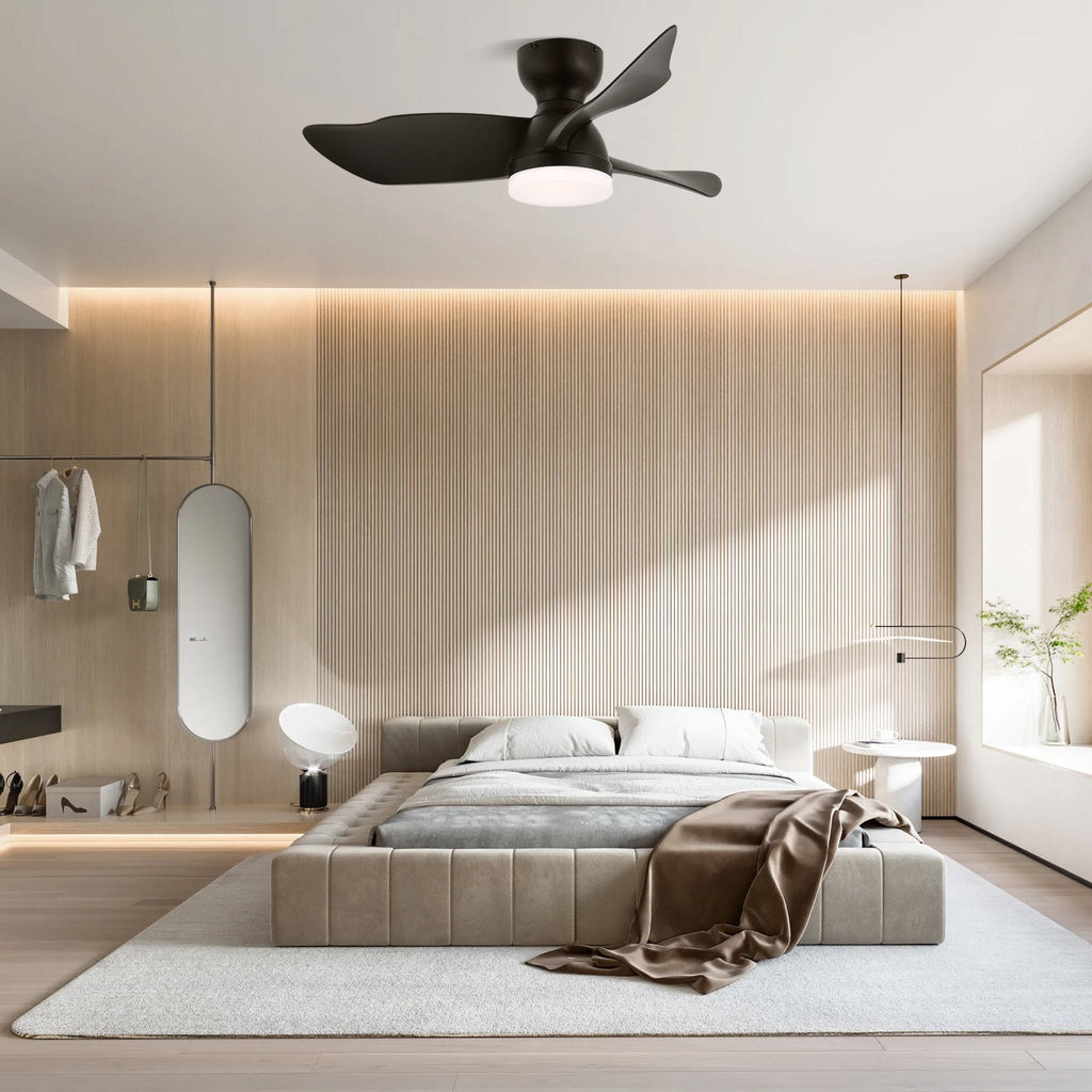 Plafonnier Ventilateur Mirella Bois & Nickel