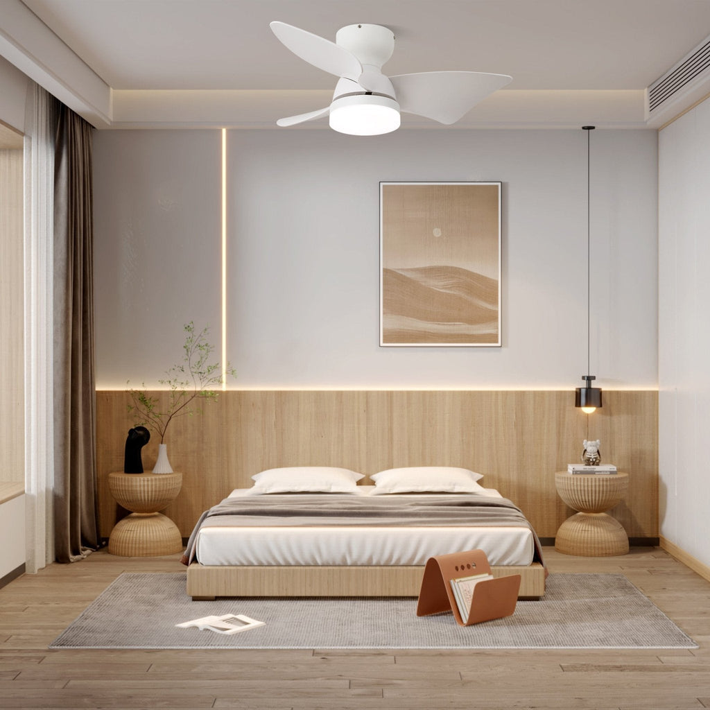 Plafonnier Ventilateur Mirella Bois & Nickel