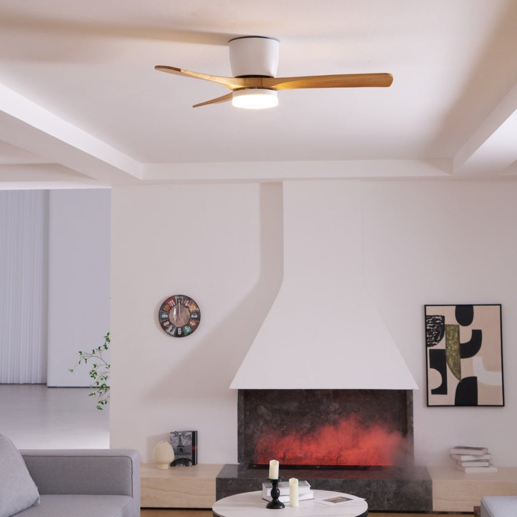 Plafonnier Ventilateur Elena en Bois