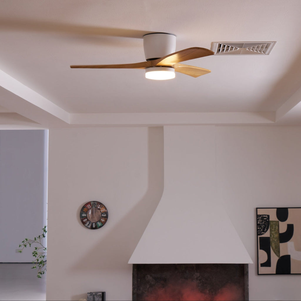 Plafonnier Ventilateur Elena en Bois
