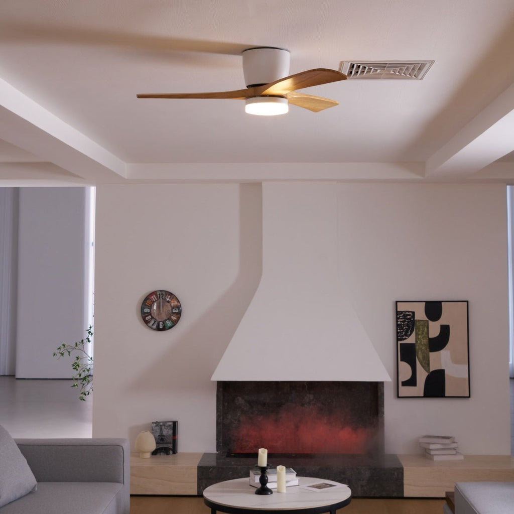 Plafonnier Ventilateur Elena en Bois