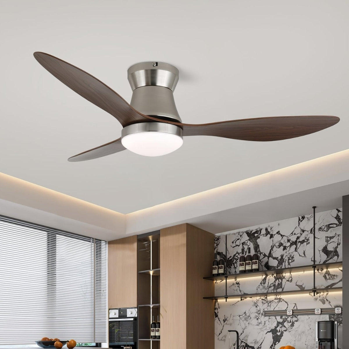 Plafonnier Ventilateur Zerath en Bois