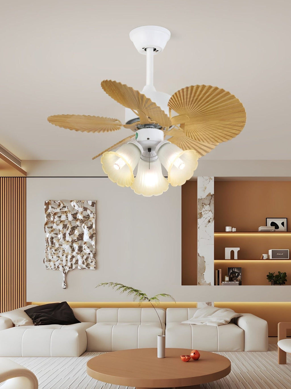 Plafonnier Ventilateur Aurelia Verre Vintage