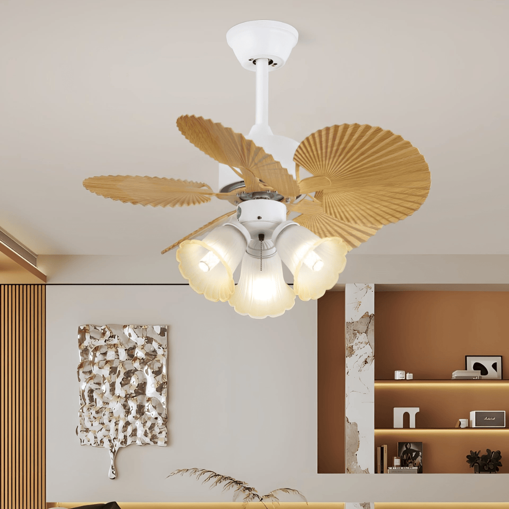 Plafonnier Ventilateur Aurelia Verre Vintage