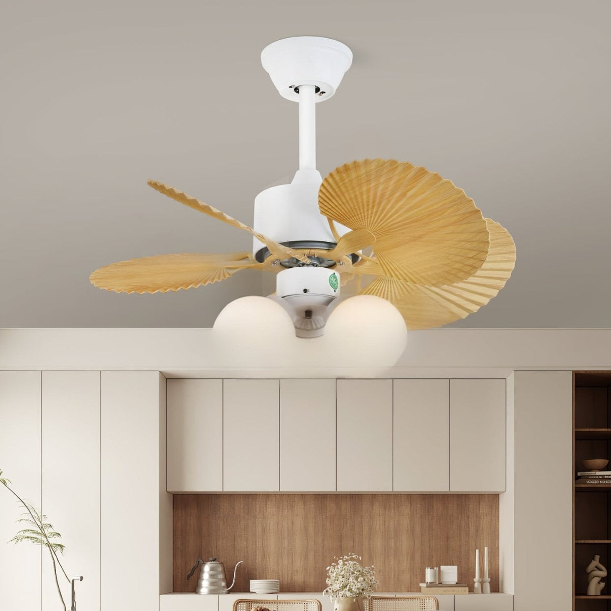 Plafonnier Ventilateur Aurelia Verre Vintage