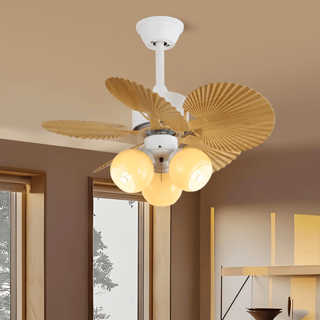 Plafonnier Ventilateur Aurelia Verre Vintage