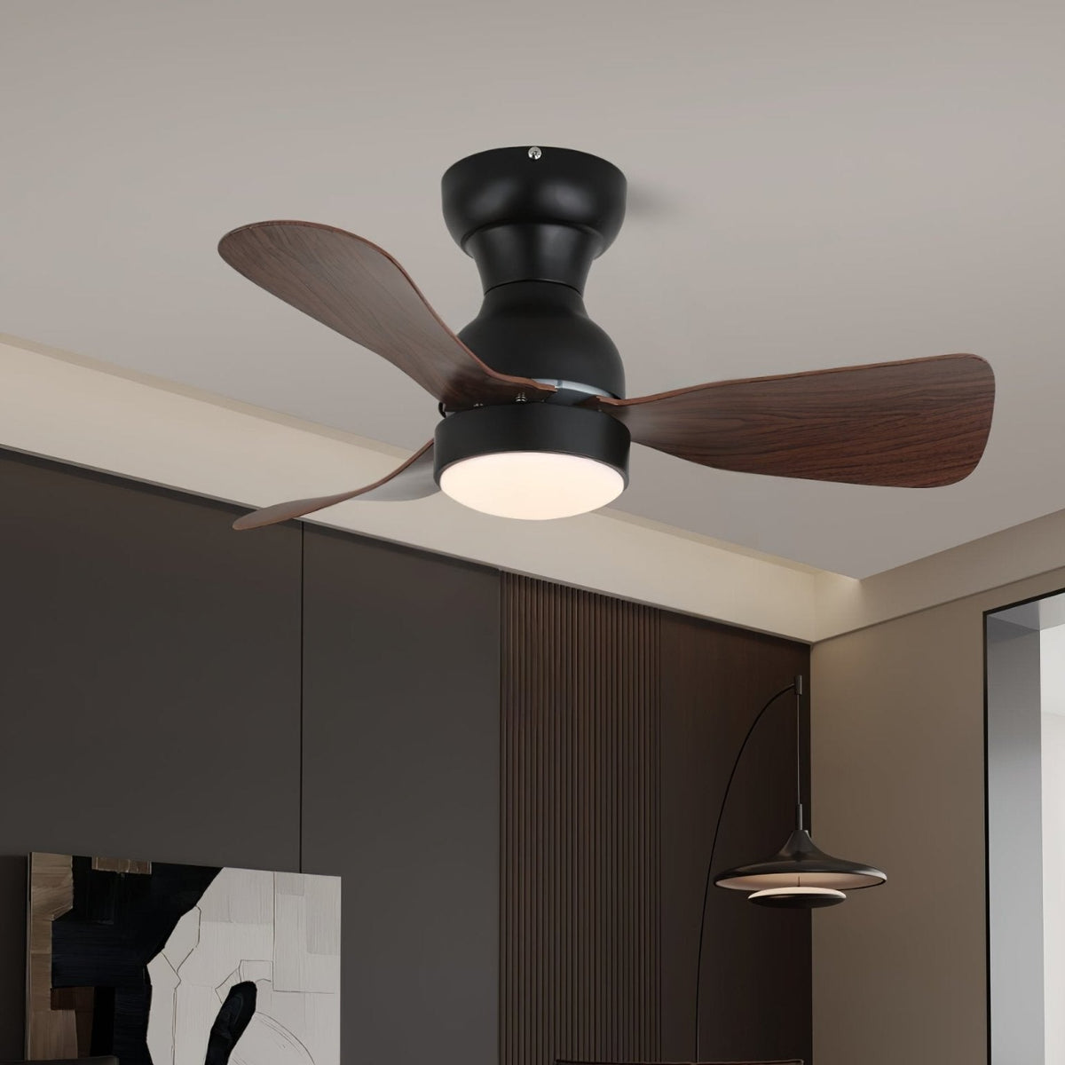 Plafonnier Ventilateur Aurdorus en Bois