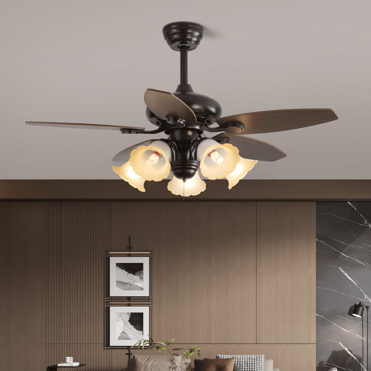 Plafonnier Ventilateur Florence Vintage
