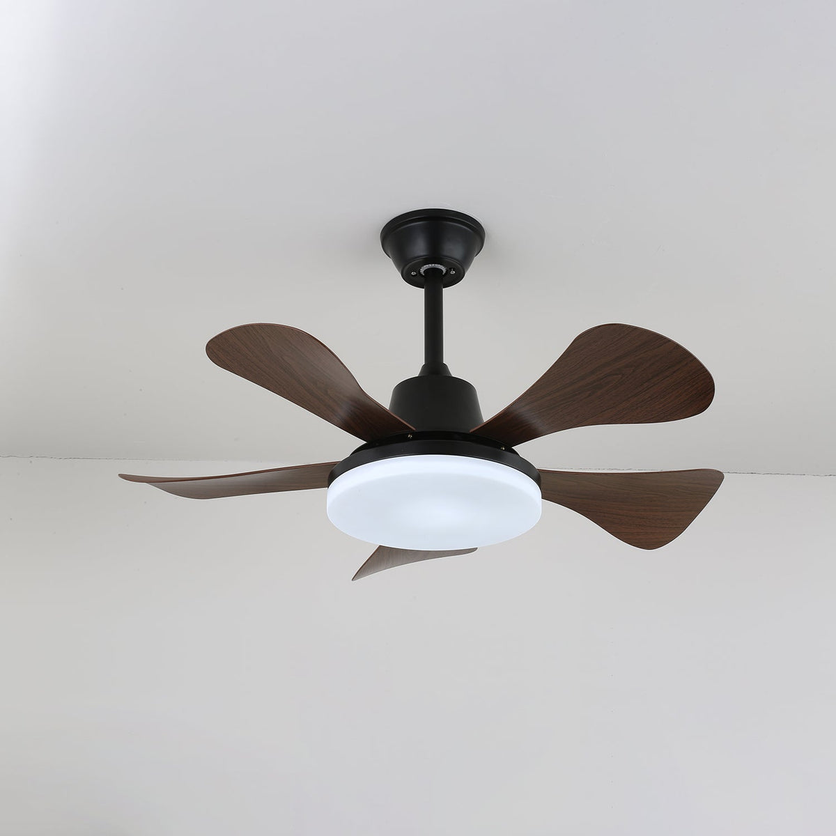 Plafonnier Ventilateur Aveline Noyer & Noir
