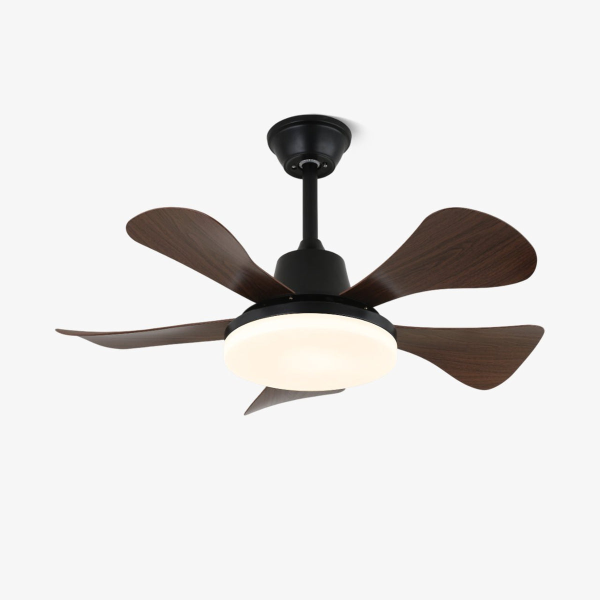 Plafonnier Ventilateur Aveline Noyer & Noir