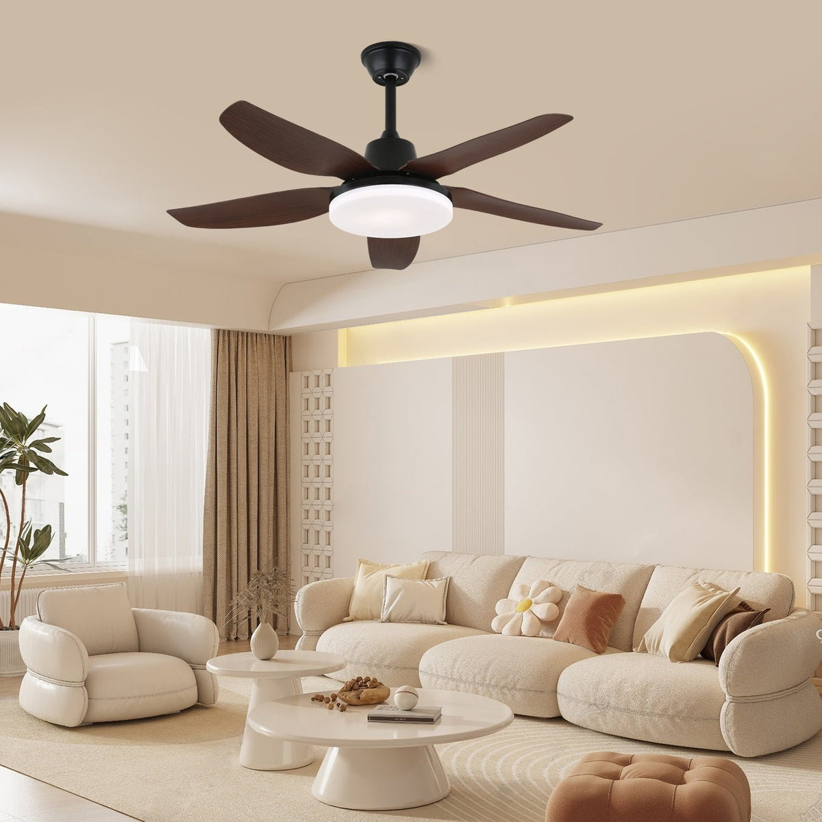 Plafonnier Ventilateur Luvo en Bois