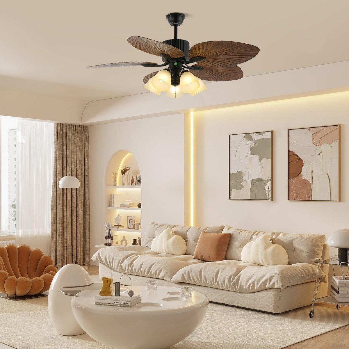 Plafonnier Ventilateur Virella Tropical