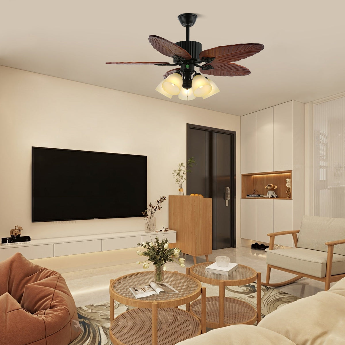 Plafonnier Ventilateur Virella Tropical