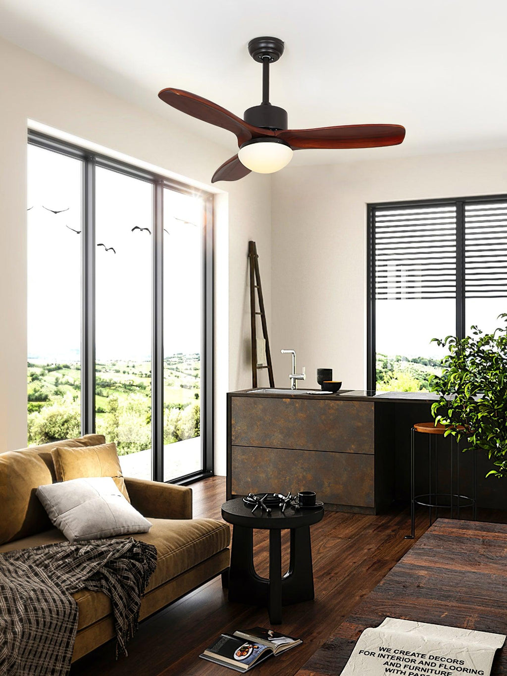 Plafonnier Ventilateur Utalis Naturel