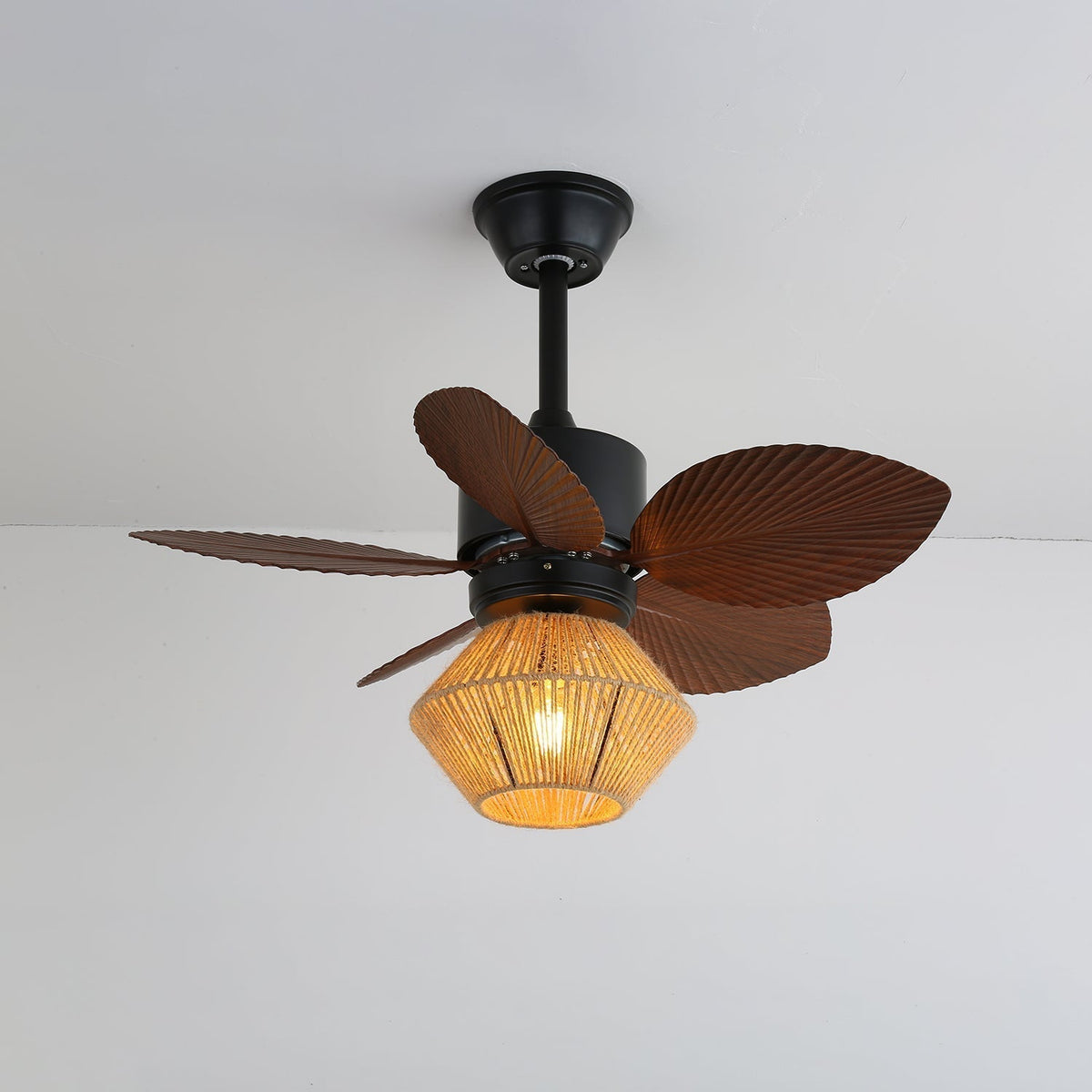 Plafonnier Ventilateur Solaya en Rotin