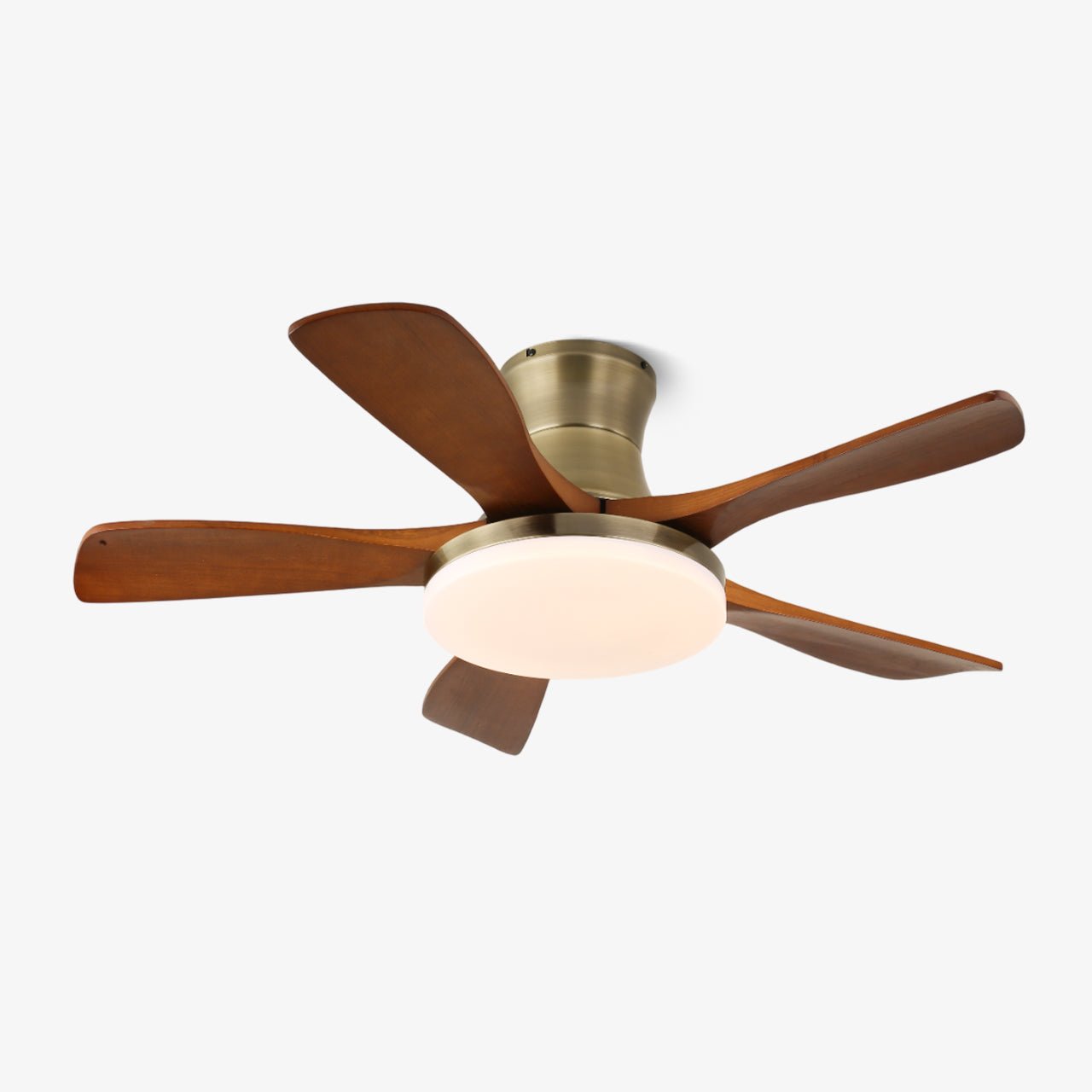 Plafonnier Ventilateur Brevo Laiton & Bois