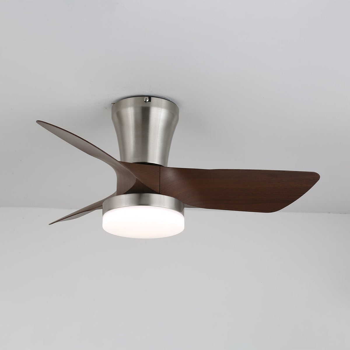 Plafonnier Ventilateur Trivon en Bois