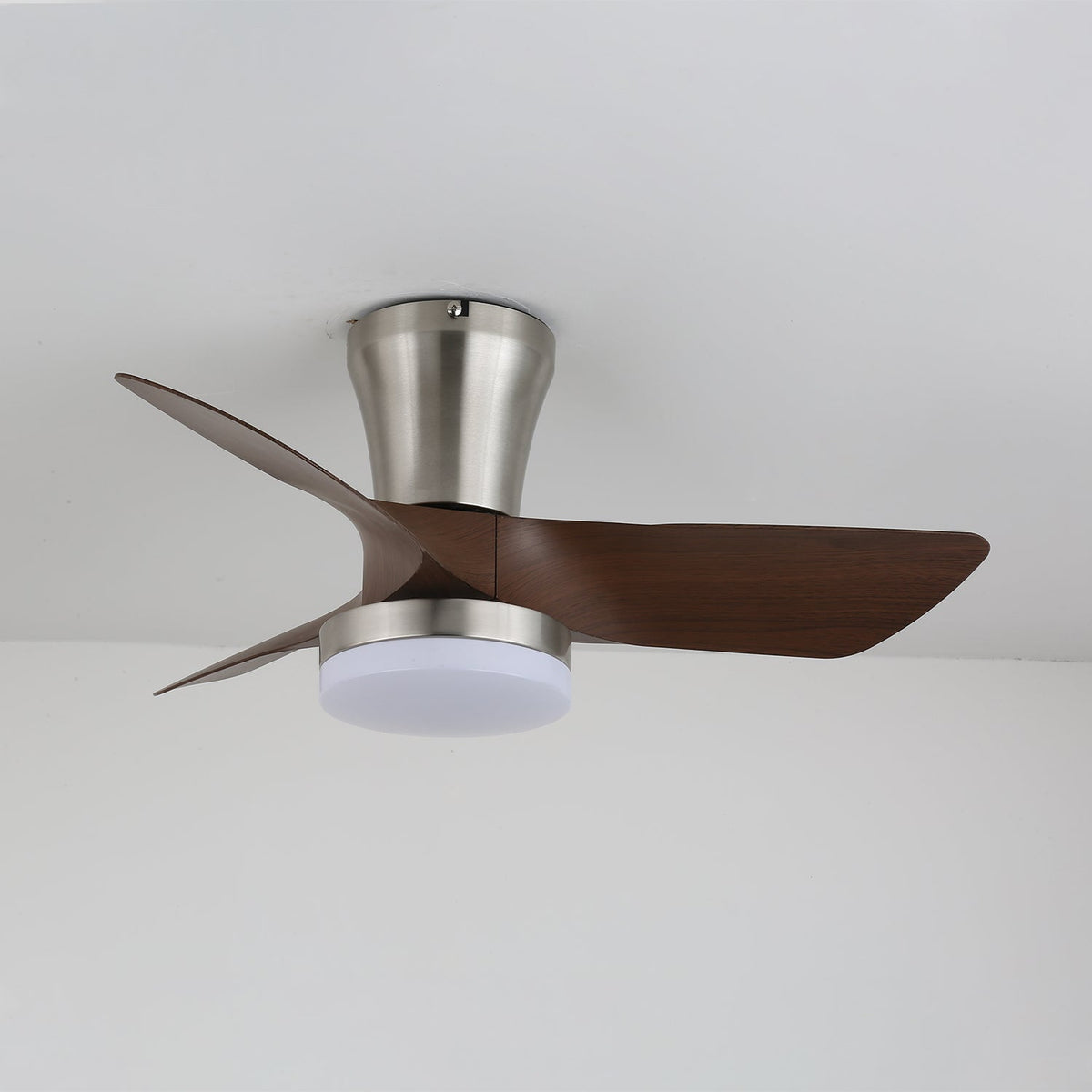 Plafonnier Ventilateur Trivon en Bois