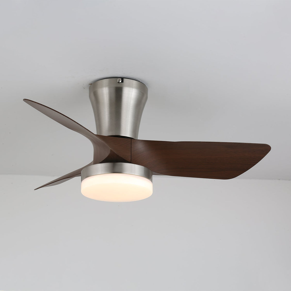 Plafonnier Ventilateur Trivon en Bois