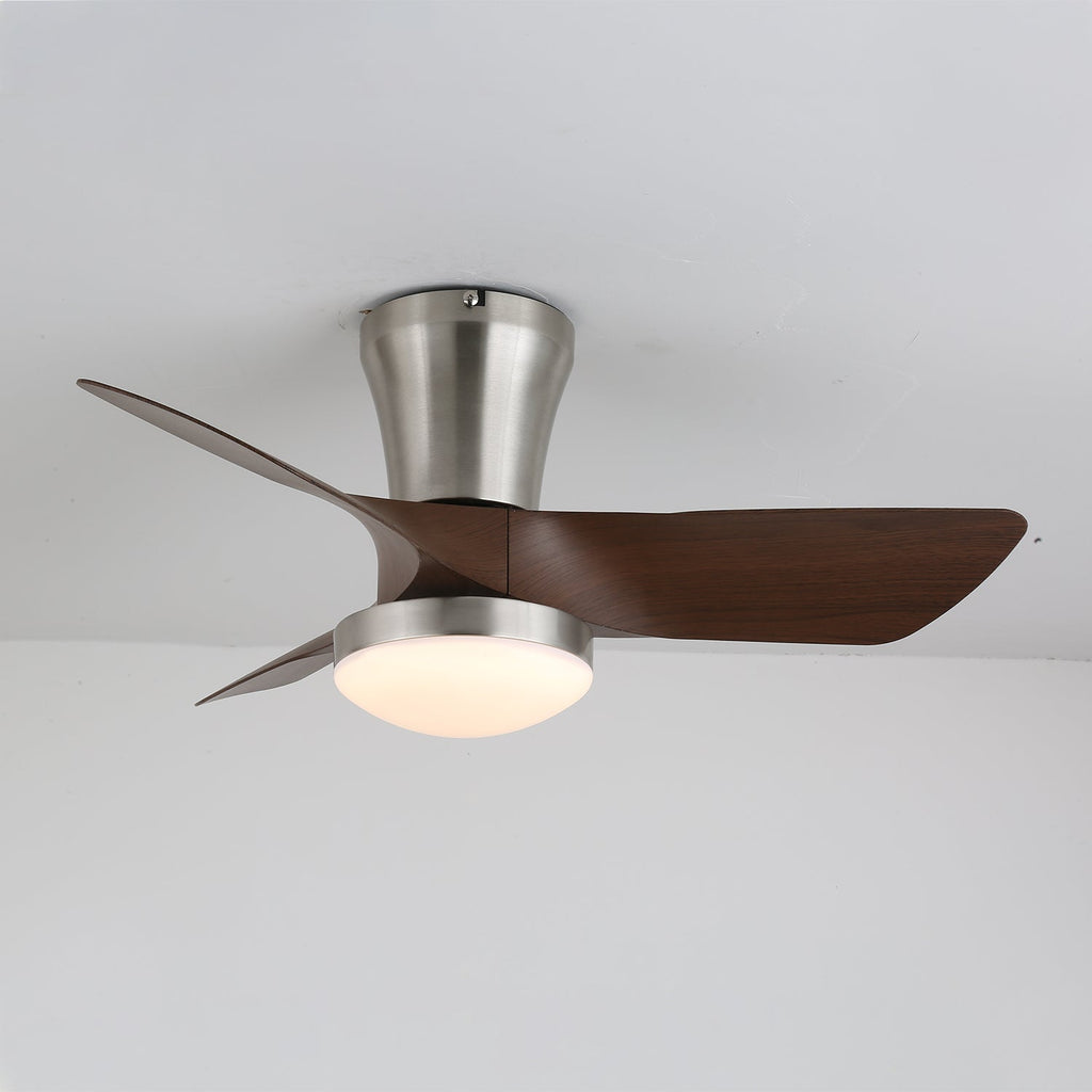 Plafonnier Ventilateur Trivon en Bois