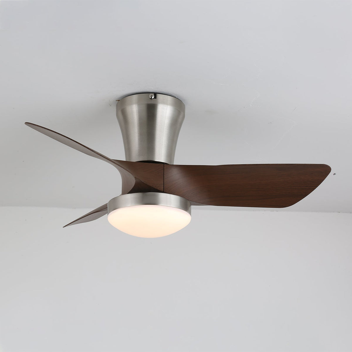 Plafonnier Ventilateur Trivon en Bois