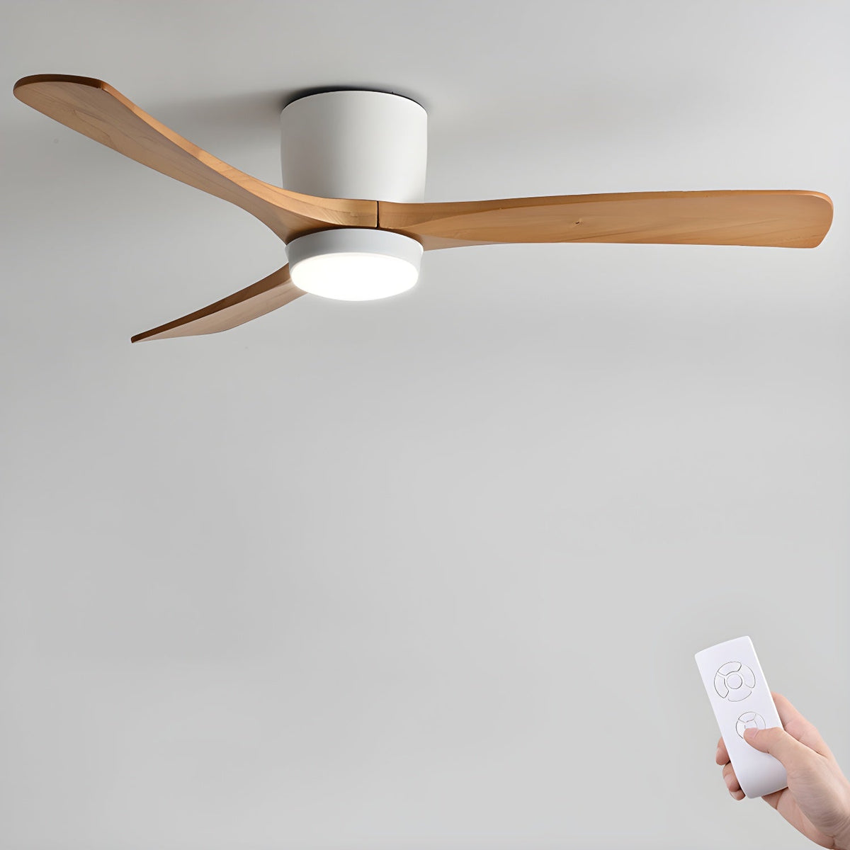 Plafonnier Ventilateur Elena en Bois
