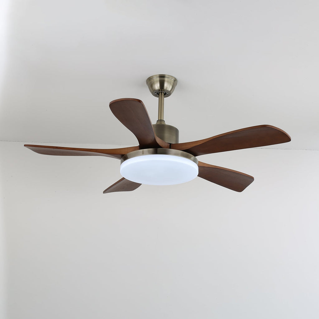 Plafonnier Ventilateur Aurelia Laiton & Bois