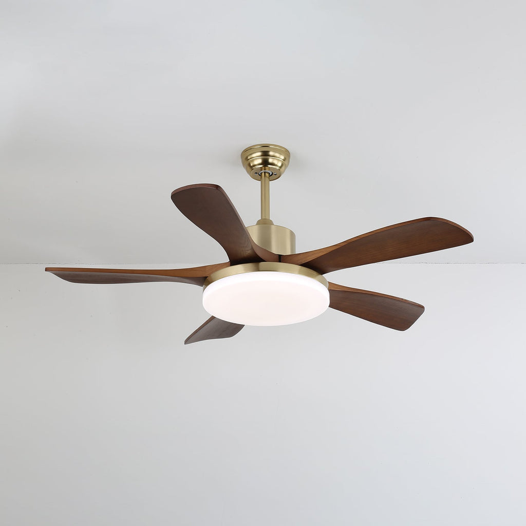 Plafonnier Ventilateur Aurelia Laiton & Bois