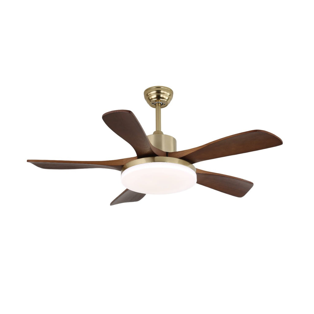 Plafonnier Ventilateur Aurelia Laiton & Bois