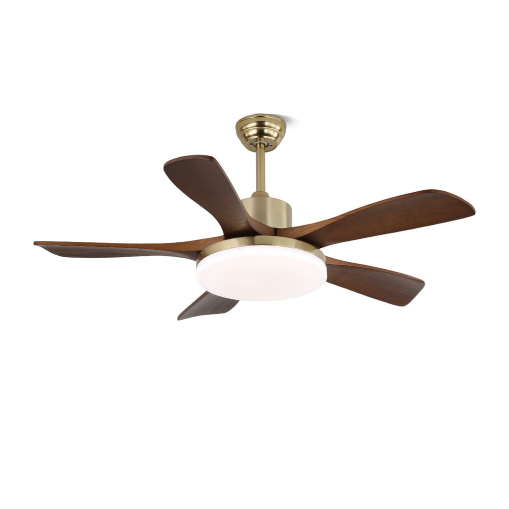 Plafonnier Ventilateur Aurelia Laiton & Bois