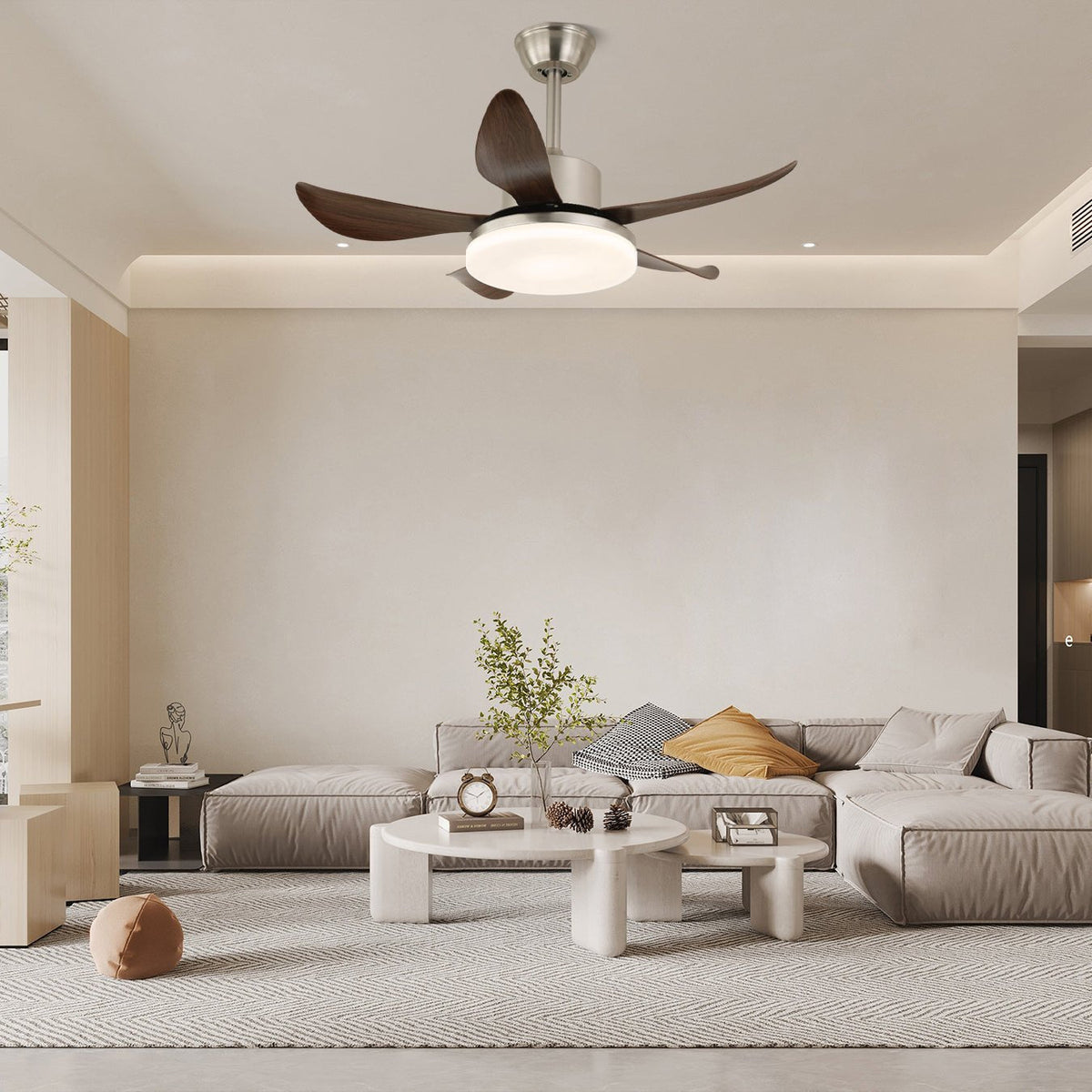 Plafonnier Ventilateur Nerra en Bois